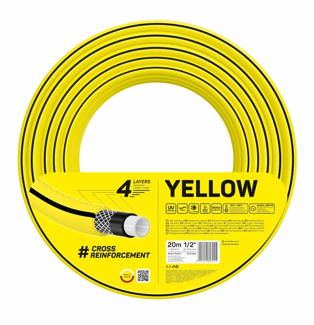 CELLFAST WĄŻ OGRODNICZY  YELLOW 3/4  50m