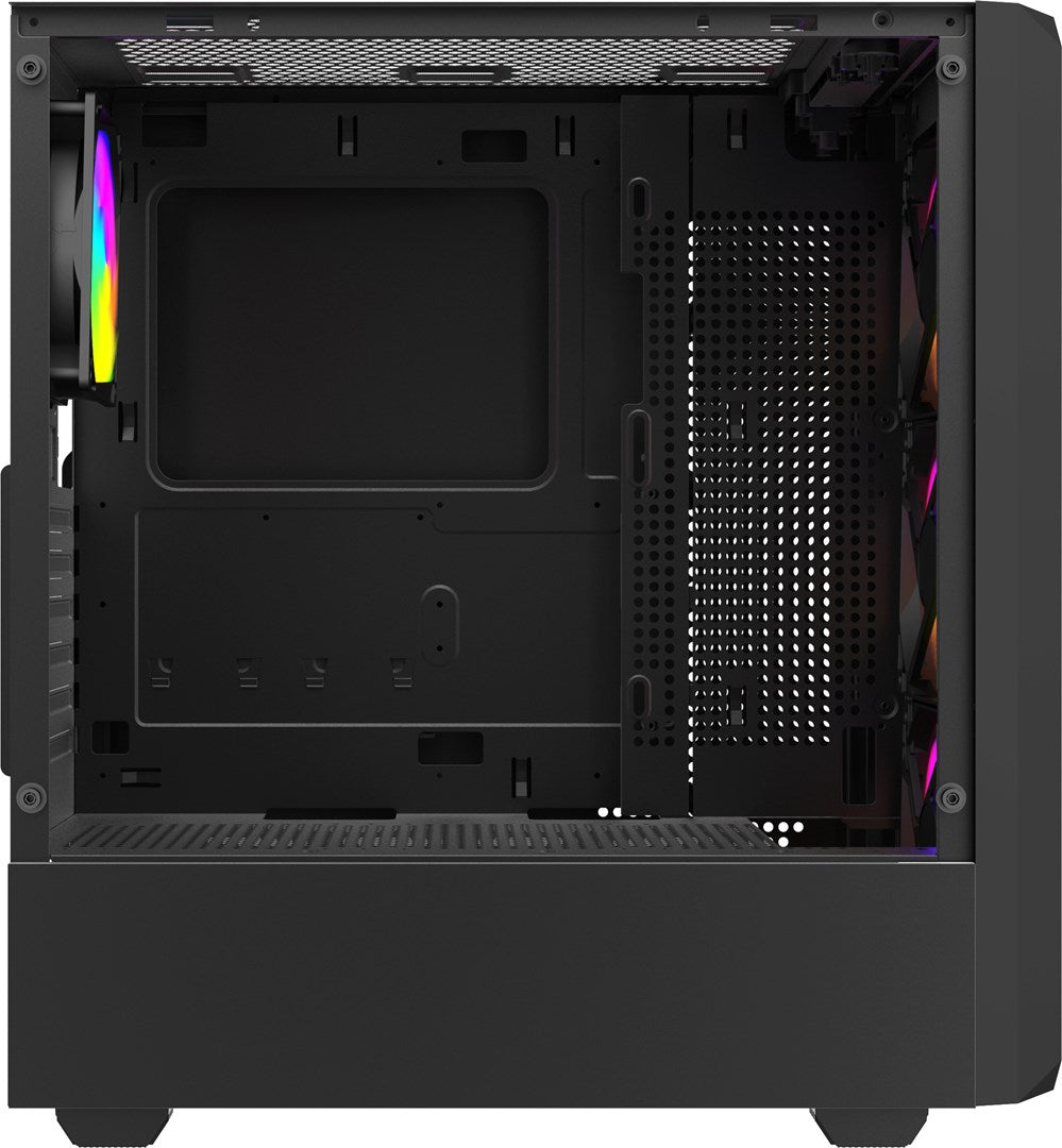 Savio Noctis Glass RGB Cube Black PC Case Micro ATX ATX