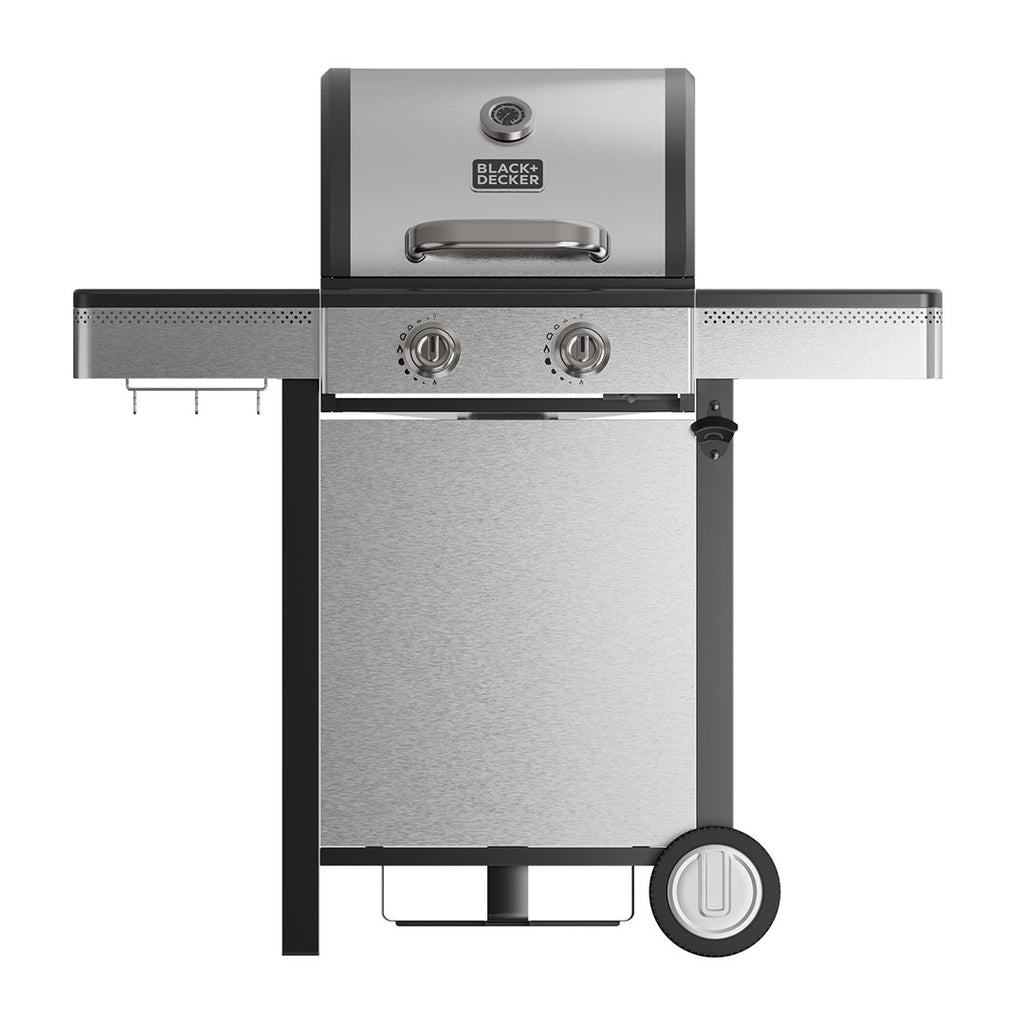 BLACK+DECKER Gas Grill ES9330110B 2 Burners with Built-in Thermometer