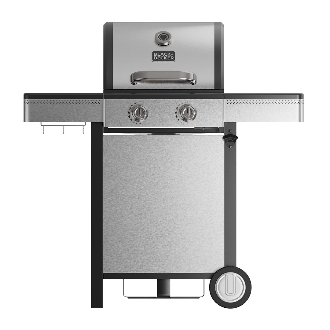 BLACK+DECKER Gas Grill ES9330110B 2 Burners with Built-in Thermometer