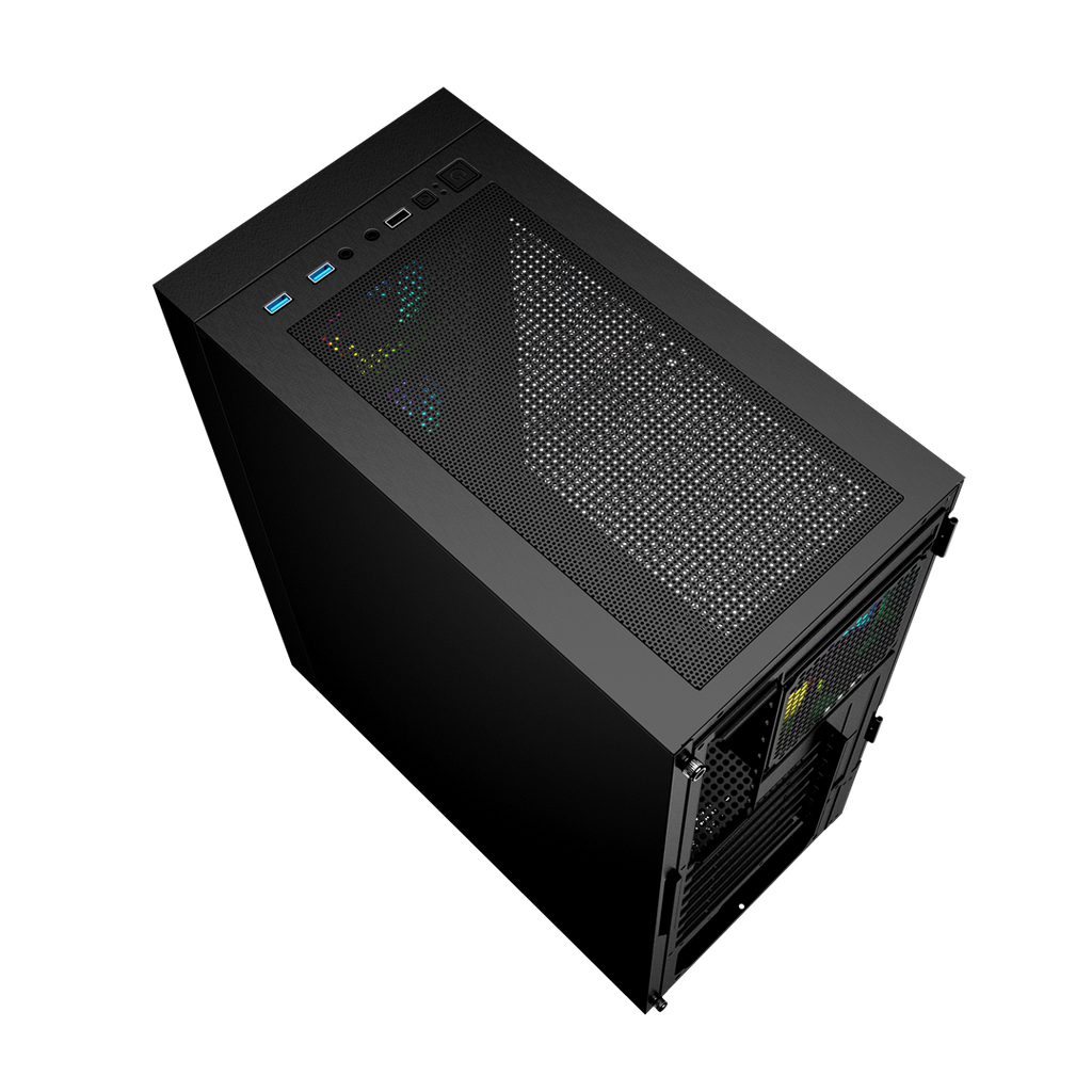 Gembird Fornax 4000 ARGB gaming ATX computer case  Midi Tower  backlight  Black