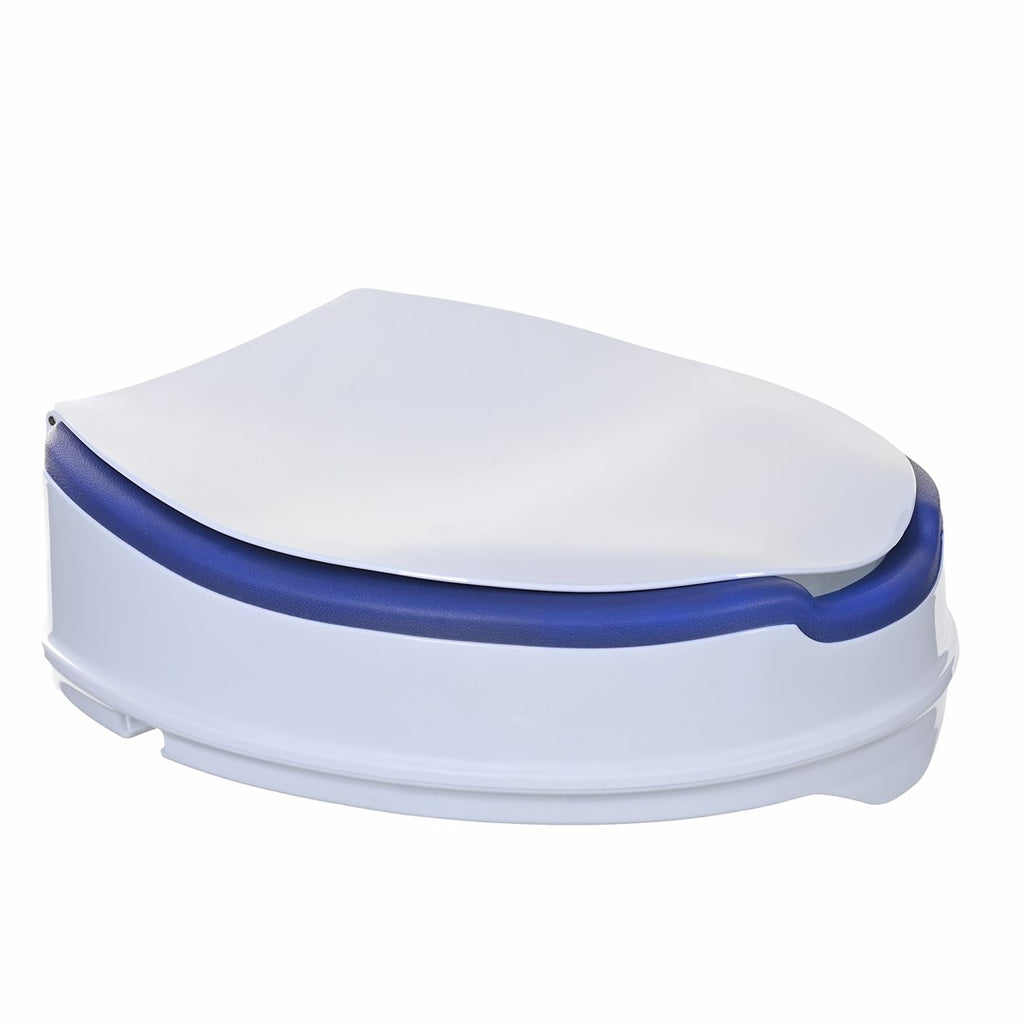 ActionMed Toilet Seat with Lid NT500AM 10 cm White/Blue For Seniors