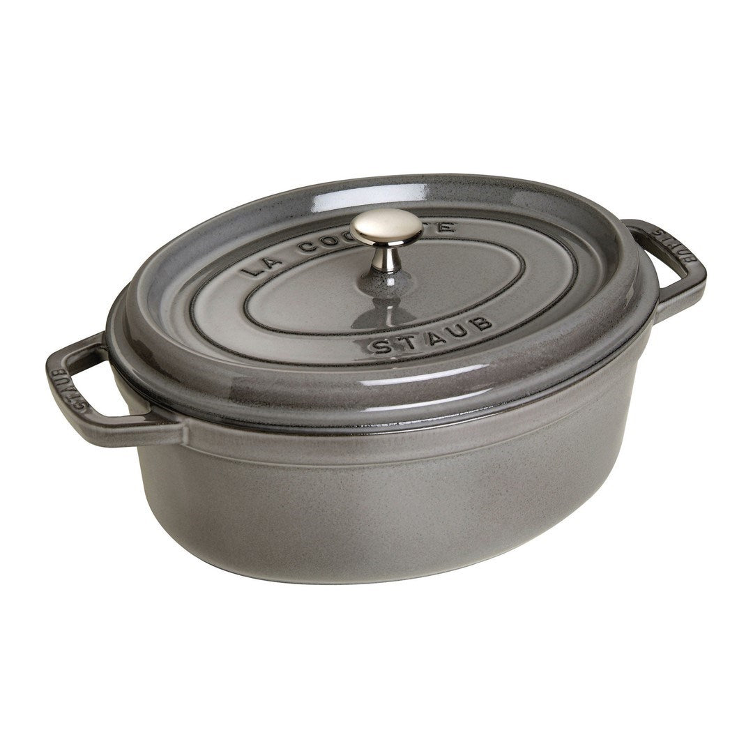 STAUB Oval Cast Iron Pot 3.2L Graphite