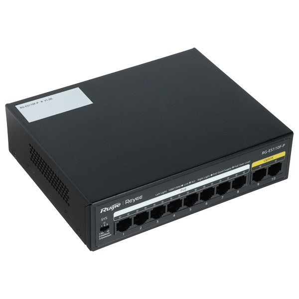 Ruijie PoE Switch RG-ES110F-P, 8 Ports, Unmanaged