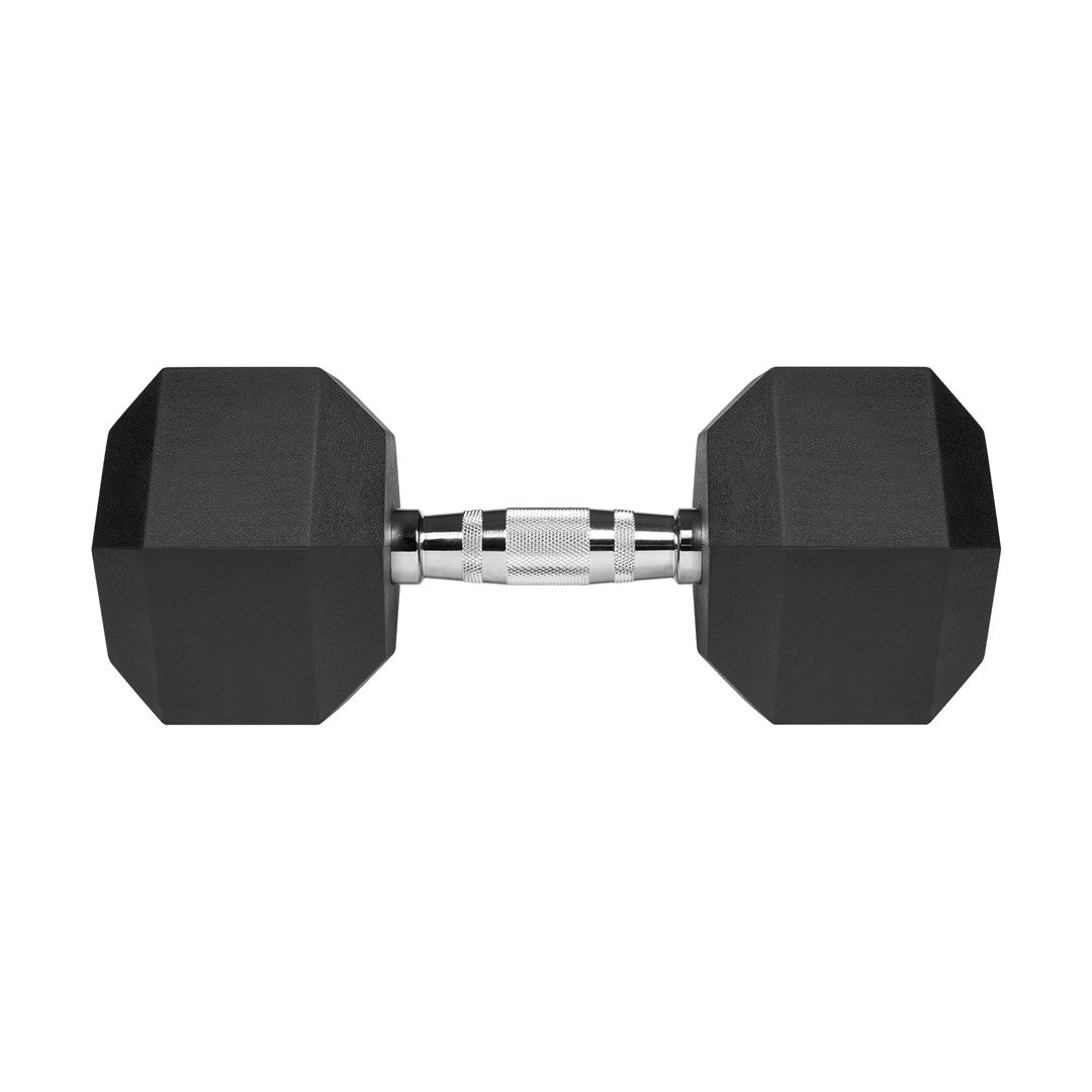 REBEL ACTIVE Rubber-Coated Cast Iron Dumbbell 20 kg