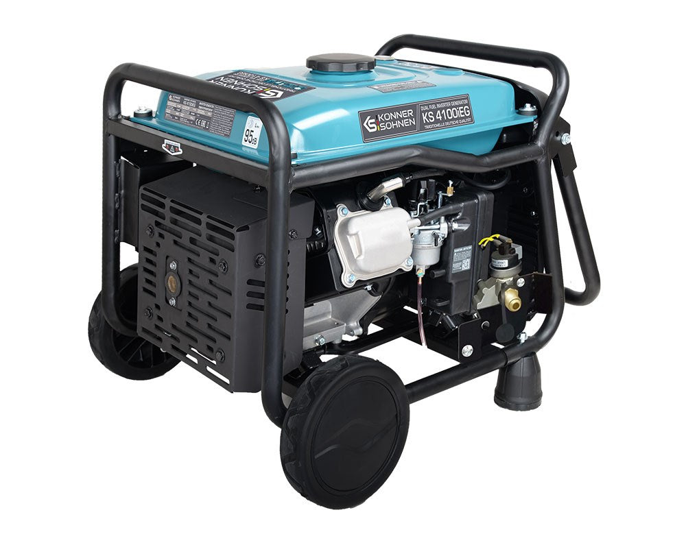 Könner & Söhnen KS 4100iEG engine-generator 3600 W 12.5 L Liquefied Petroleum Gas (LPG)  Petrol Aqua colour  Black
