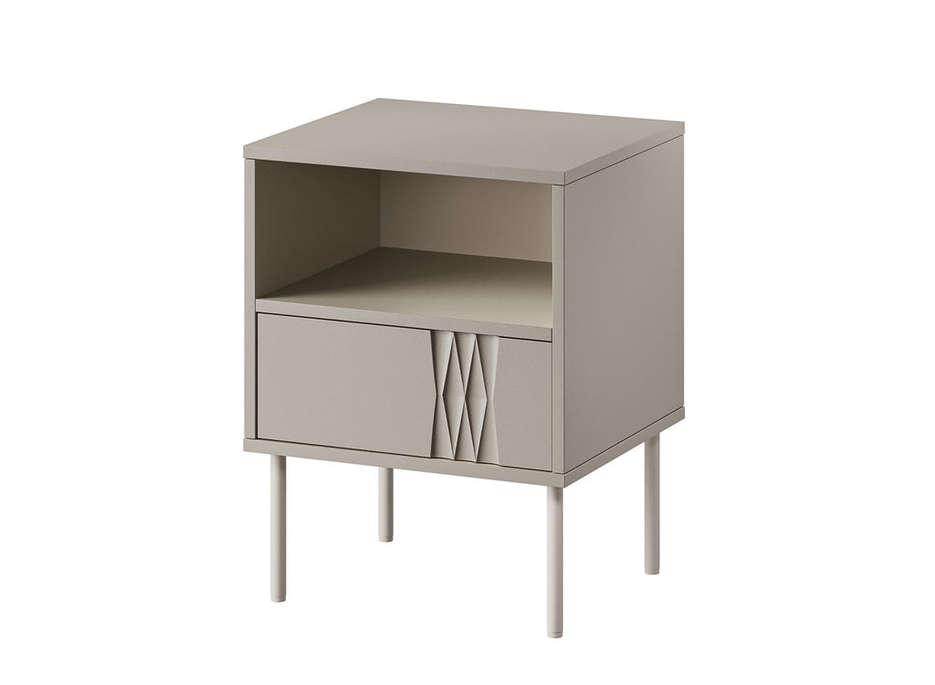Cama Bedside Table 2 pcs. TRESSE 44x40x53 Cashmere Matt