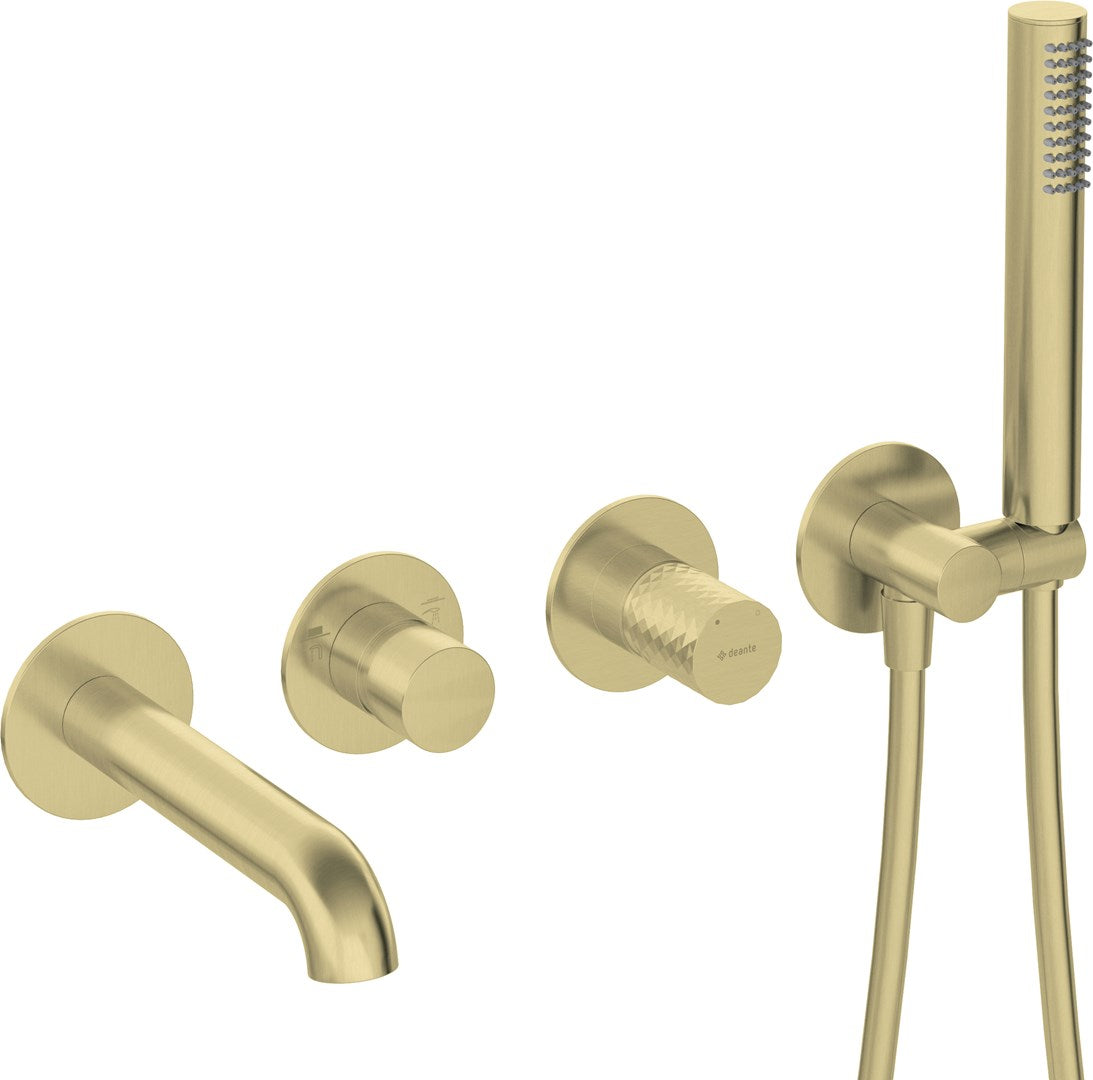 Deante 4-Hole Concealed Bathtub Faucet Brushed Gold Mixer