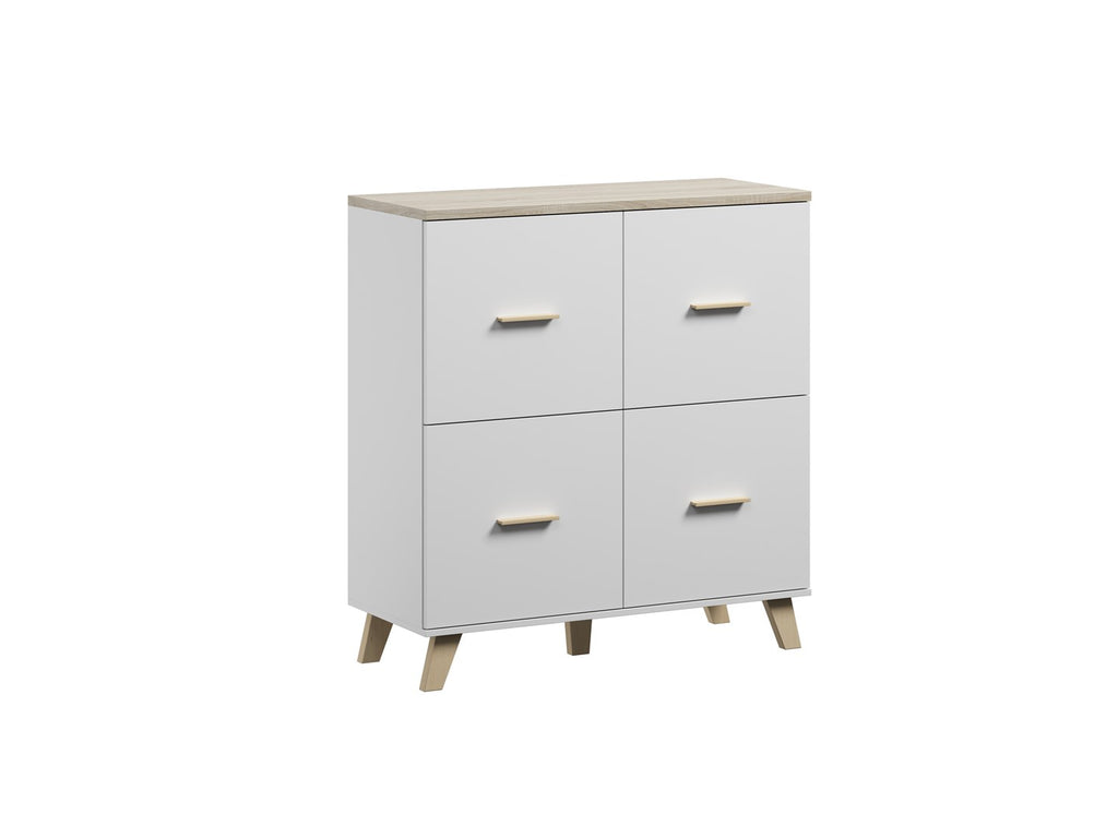 Cama Sideboard LOTTA 110 4D White + Sonoma Oak