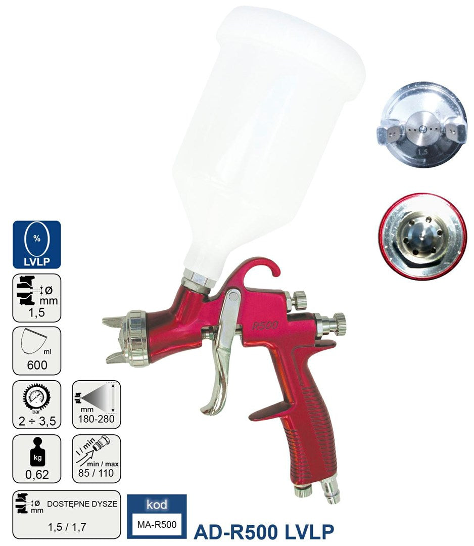 ADLER PAINT GUN LVLP 1.5mm AD-R500