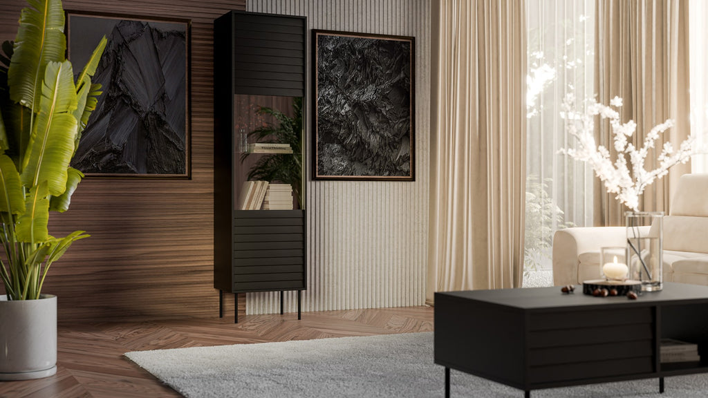 Cama CORTINA Display Cabinet 53x40x182 Black