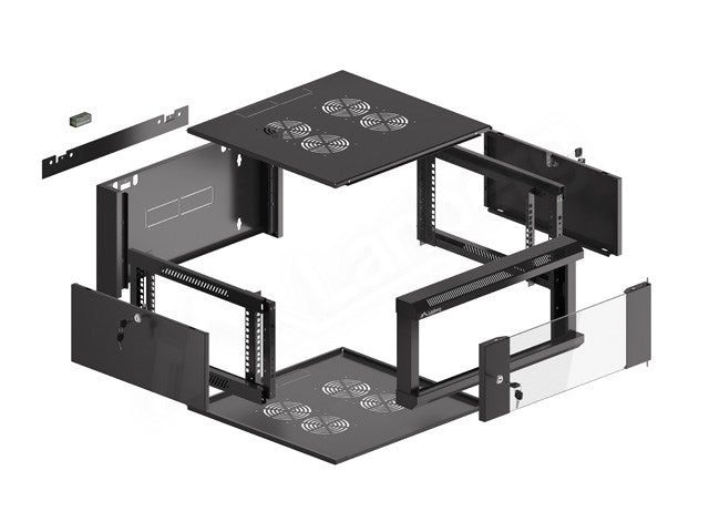 Lanberg WFFA-5604-10B rack cabinet 4U Wall mounted rack Black