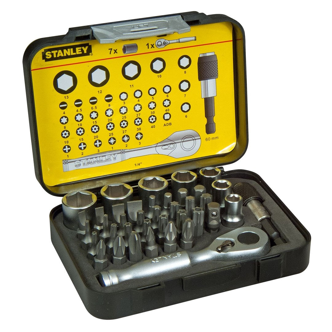 STANLEY 39-Piece 1/4 Drive Bit Set with Magnetic Holder, 4000 g, 1-13-906