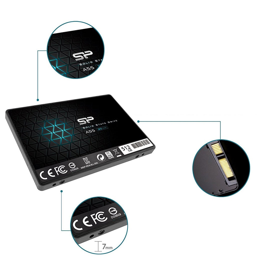 SILICON POWER Ace A55 SSD 512GB 2.5" SATA 6Gb/s (SP512GBSS3A55S25)