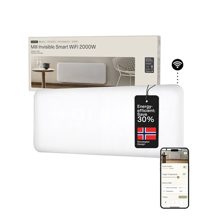 Mill Invisible Smart WiFi Heater 2000 W Suitable for rooms up to 24-28 m2 White Model: PA2000WIFI4