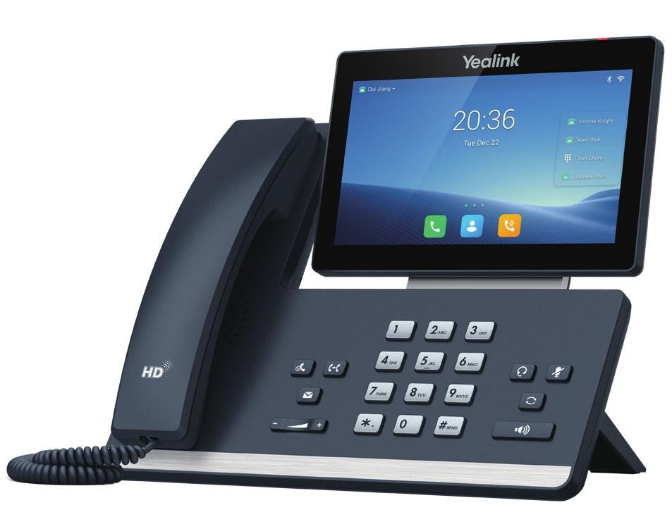 Yealink SIP-T58W VoIP Phone with Bluetooth Caller ID 10-Party Calling Classic Gray