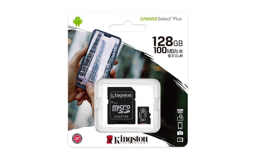 Kingston Technology Canvas Select Plus 128GB MicroSDXC Class 10 UHS-I (SDCS2/128GB)