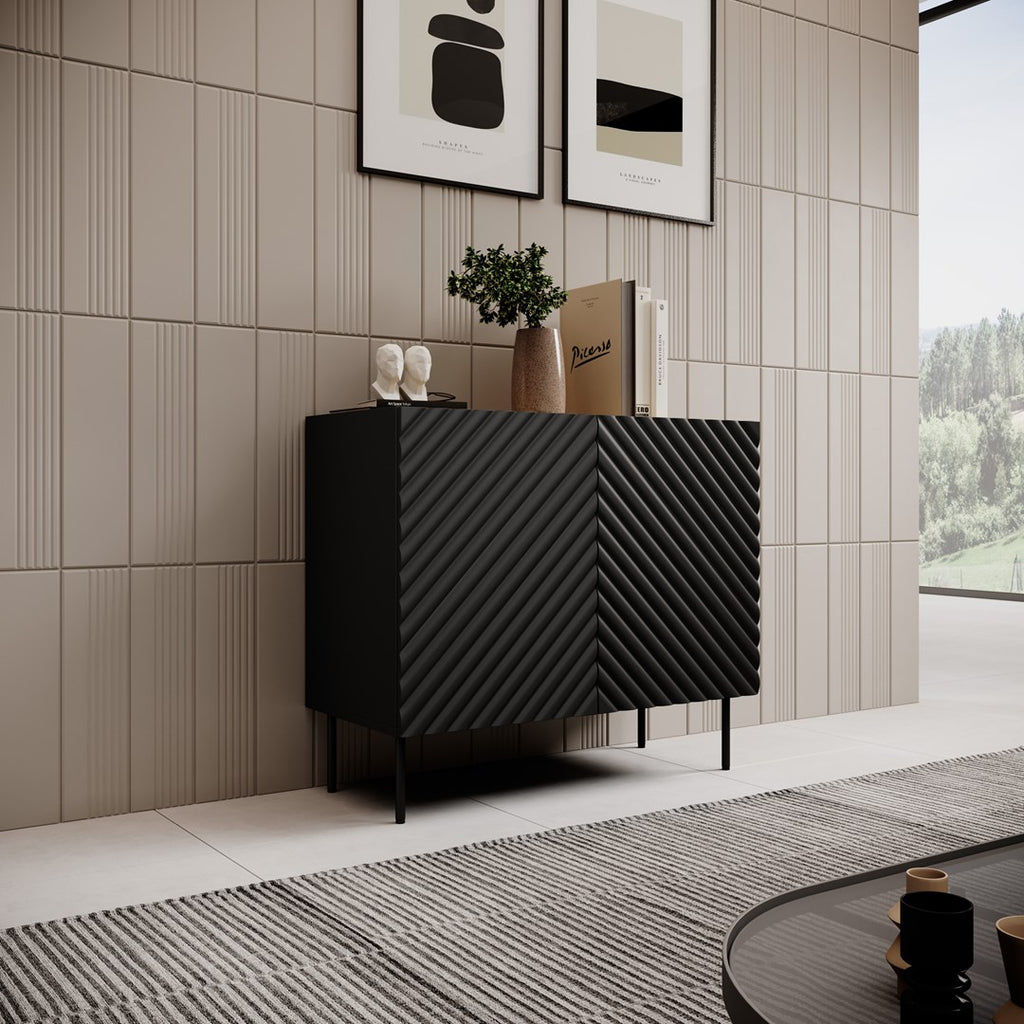 2D ONDA Chest of Drawers 98x45x85 Black