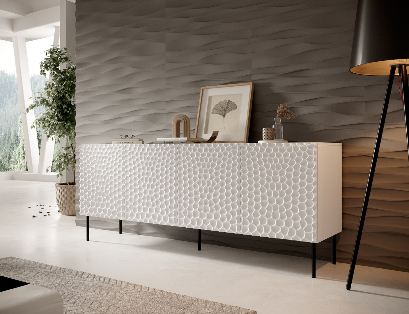 HOLE Chest 190x40.5x74.5 cm White Matt