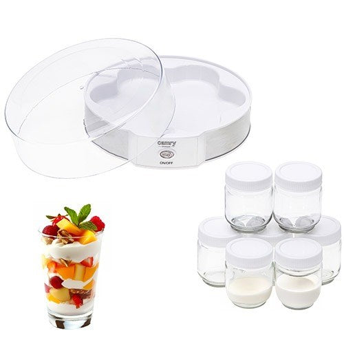 Adler Yogurt Maker CR 4519 - 1.4 L Capacity - 20 W Power - Silver and White