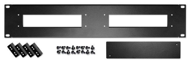 Shuttle 2U Rack Mount Front Plate for Two 1.3 L XPC Slim PCs 2HE-Rackmontage-Frontplatte 3-Liter-XPC-Slim-PCs 2HE-Frontplatte 19-Zoll-Serverrack