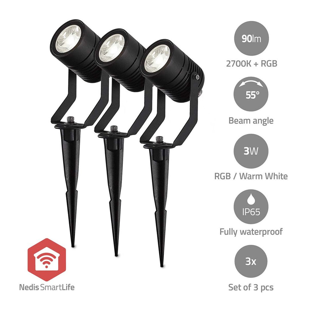 Outdoor Lamp Nedis ZBLOS10RGBW3 Smartlife