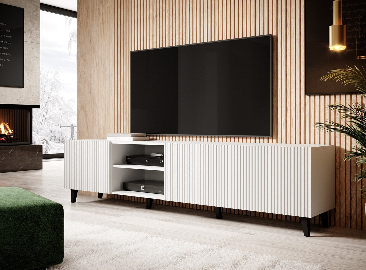 Cama RTV Cabinet PAFOS 200x42x52 White Matt