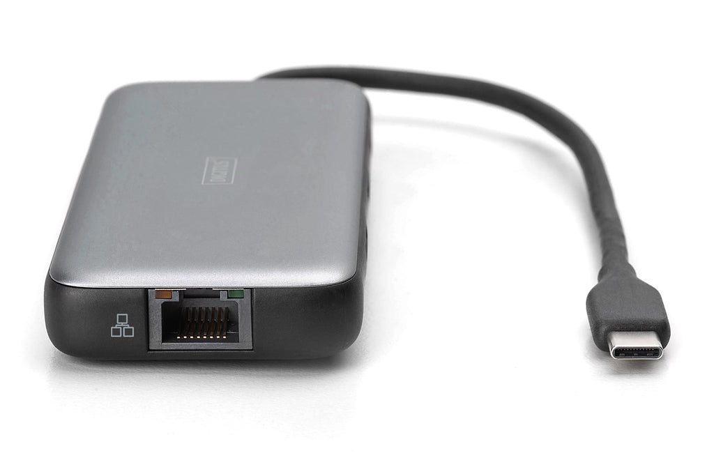 DIGITUS USB-C Docking Station with HDMI, USB 3.2, RJ45, SD, MicroSD (DA-70914) USB3.2