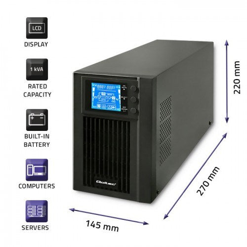 Qoltec UPS 800 Watt 1000 VA