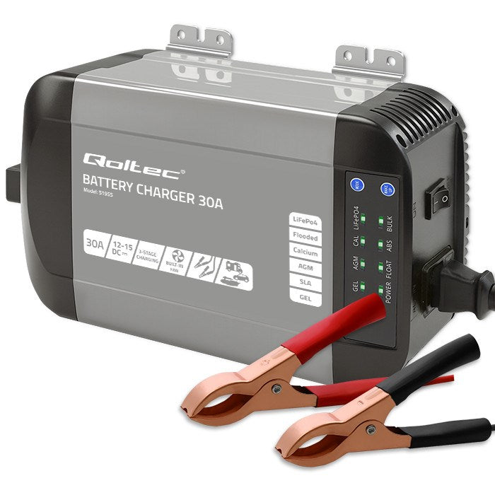 Qoltec Intelligent Professional Monolith Battery Charger 30A 12V