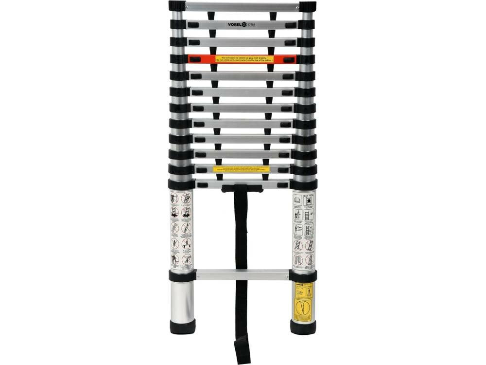 VOREL Aluminum Telescopic Ladder 3.8 m 13 C