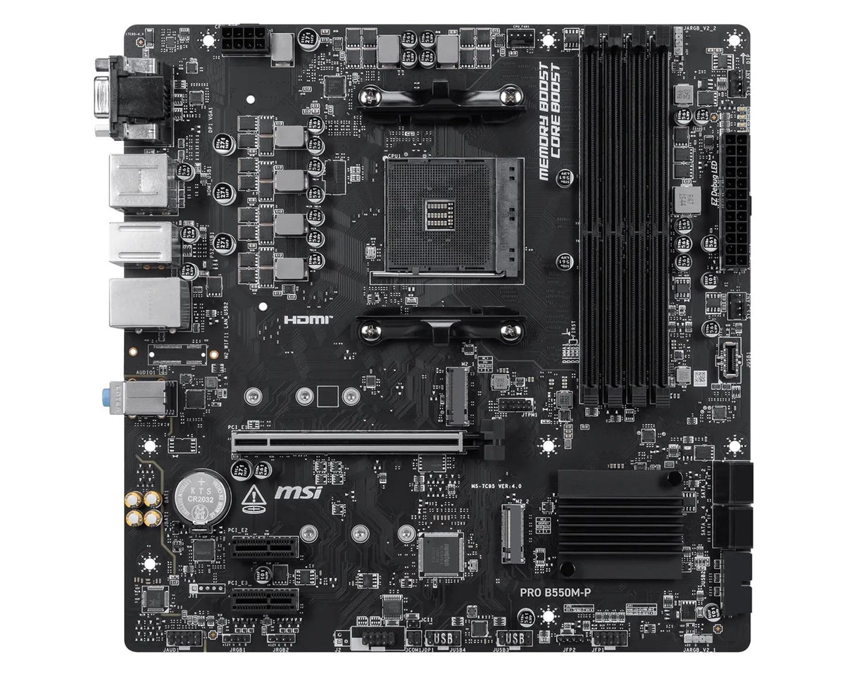 MSI PRO B550M-P Motherboard Socket AM4 micro ATX AMD B550