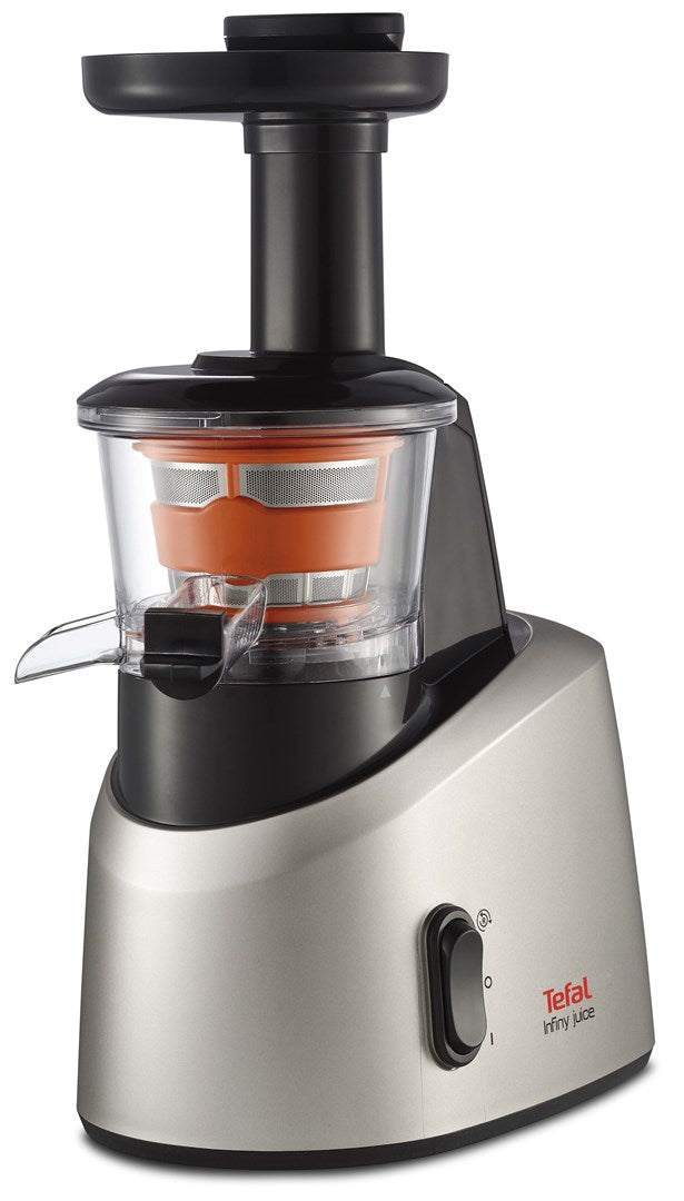 Tefal Juice Extractor ZC255B, 200 W, 0.8 L Bowl, Grey/Silver