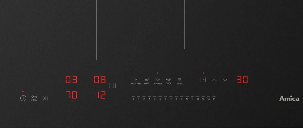Amica Induction Hob 4 Cooking Zones 7350W 60 cm PIC6541PHTSUN 3.0