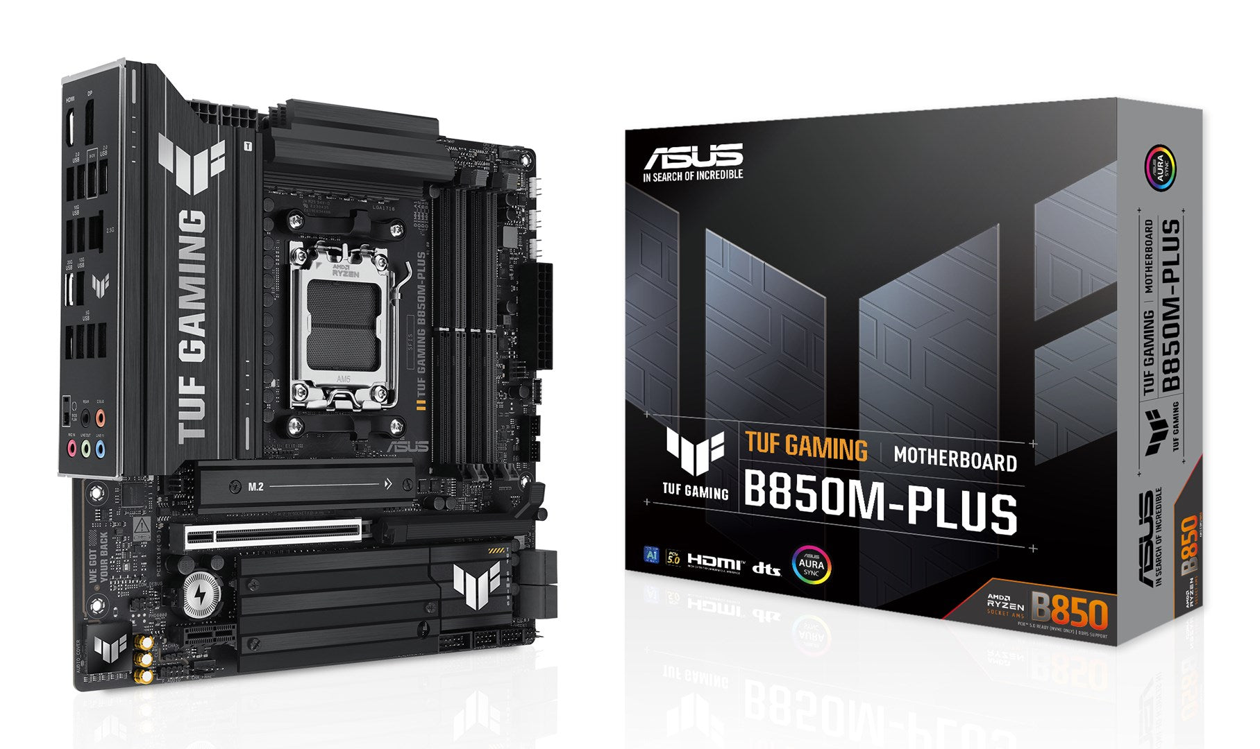 ASUS TUF GAMING B850M-PLUS Motherboard - AMD B850 - AM5 micro ATX
