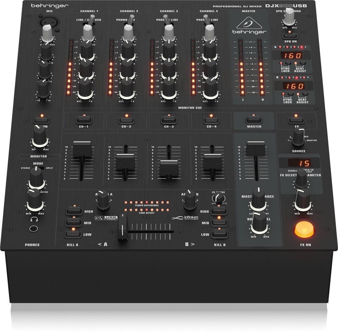 Behringer DJX900USB 4-Channel DJ Mixer with USB Audio Interface