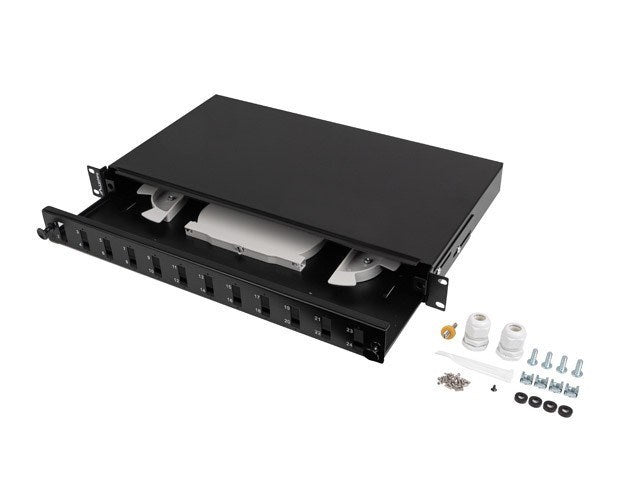Lanberg 12XSC Duplex 19" 1U Fiber Optic Distribution Frame FOP1-12SD-LQB
