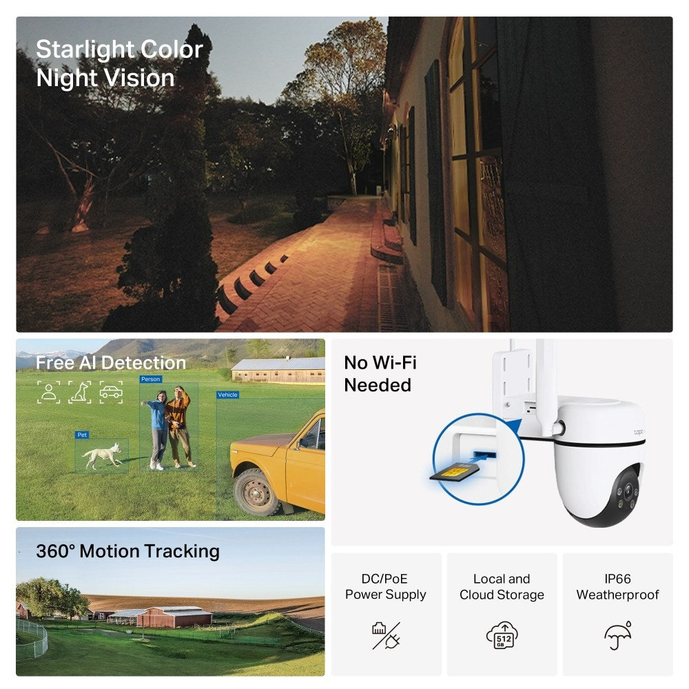 TP-Link Outdoor Pan/Tilt 4 G LTE Camera