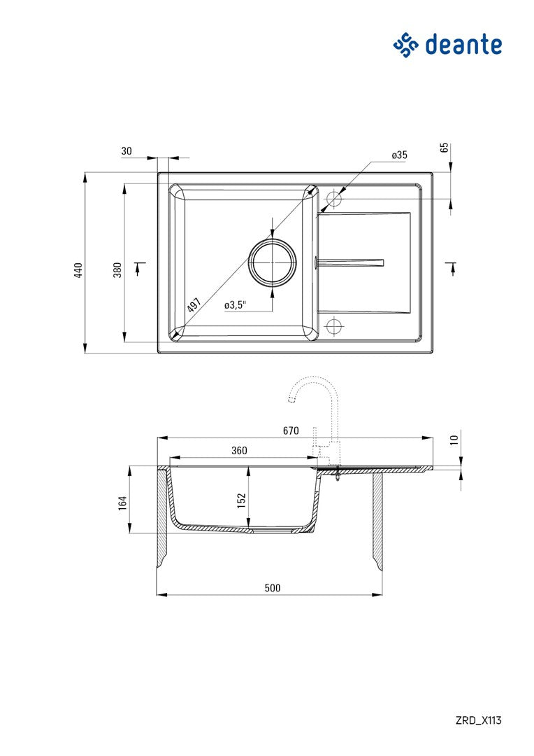 1-bowl granite sink with drainer