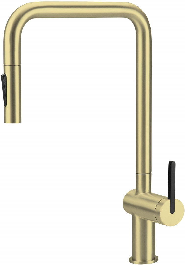 Deante Kitchen Faucet Single-Lever Pull-Out Brushed Gold 600mm