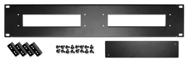 Shuttle 2U Rack Mount Front Plate for Two 1.3 L XPC Slim PCs 2HE-Rackmontage-Frontplatte 3-Liter-XPC-Slim-PCs 2HE-Frontplatte 19-Zoll-Serverrack