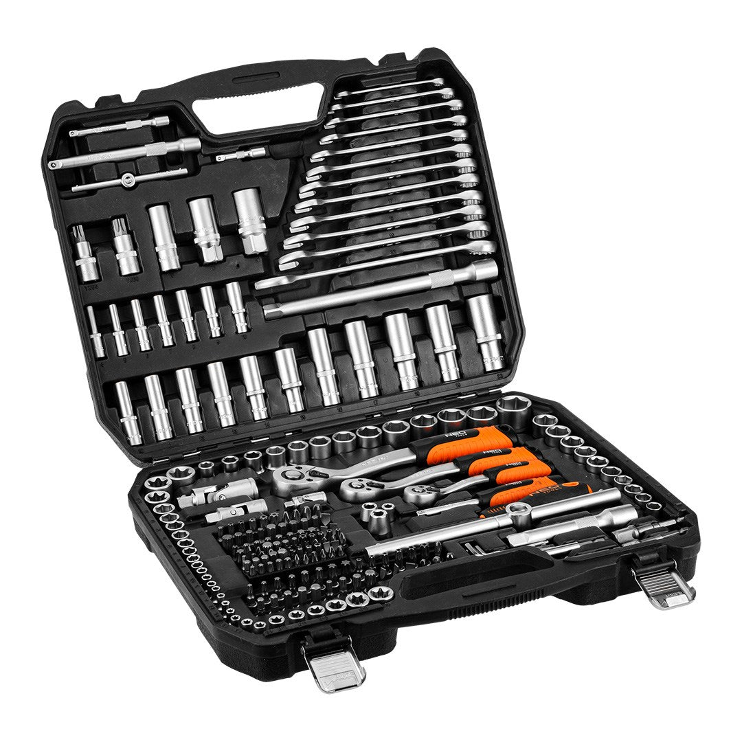 Socket wrench set 1/2   3/8   1/4   220 pcs.