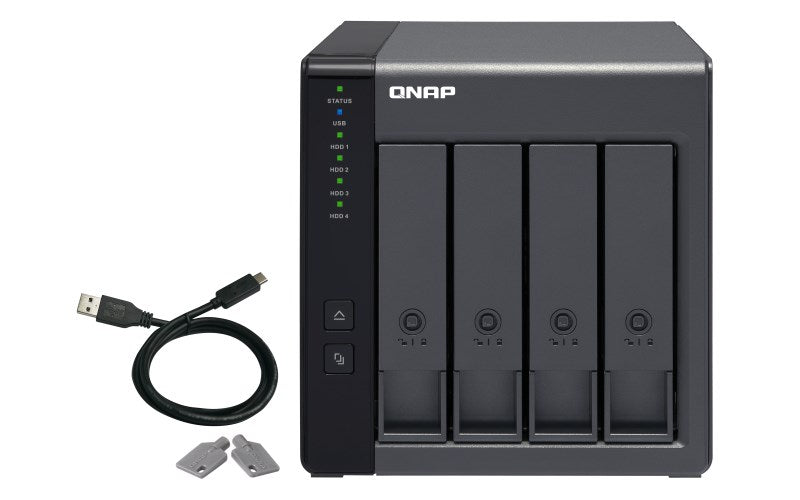 QNAP TR-004 Hard Drive Array - 0 TB - 4 Bays - USB 3.2 Gen 1 SATA-300