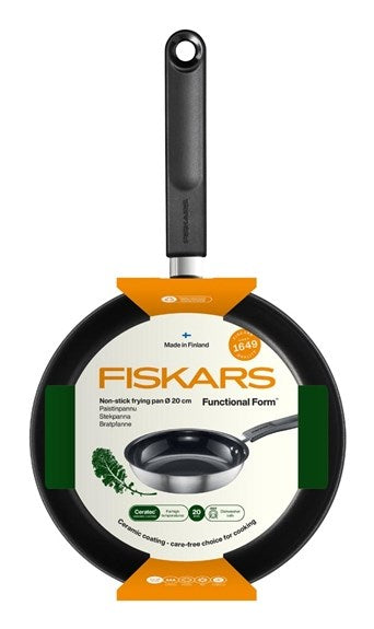 Fiskars Functional Form Frying Pan 20 cm (1072249) - Non-Stick, Recycled Stainless Steel