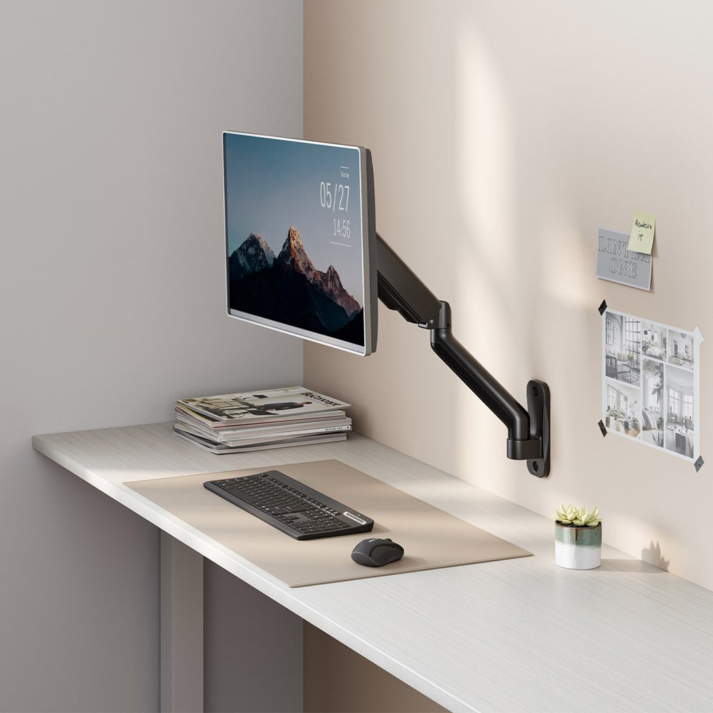 Maclean MC-332 Double Arm Monitor Wall Mount  17-32   9kg max  Computer Screen Holder