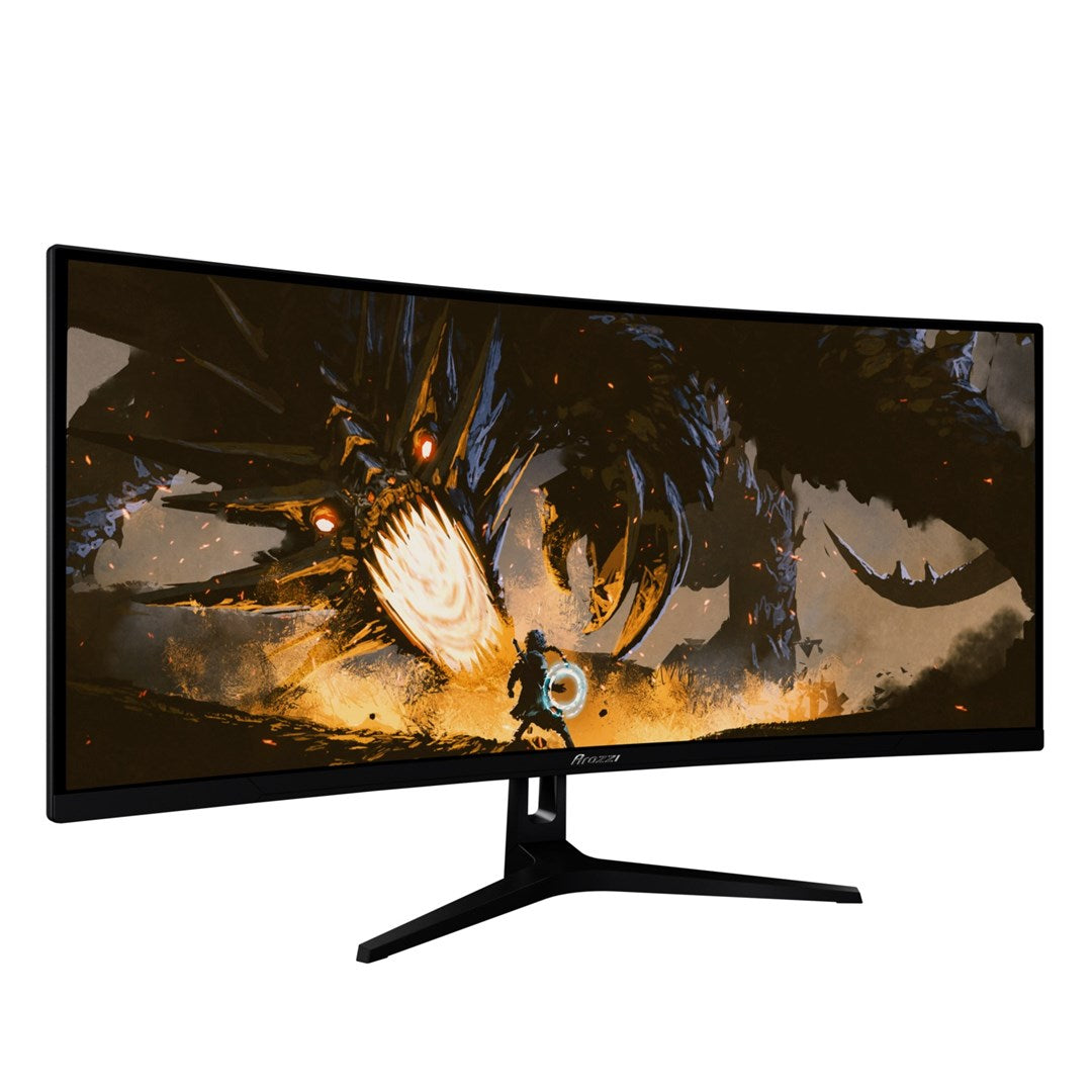 AROZZI Nova 34" Curved Computer Monitor 3440 x 1440 4K Ultra HD Black | Model 548621