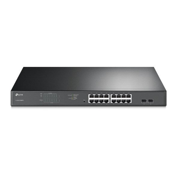 TP-LINK JetStream 16-Port Gigabit Easy Smart PoE/PoE+ Switch | Model 600918