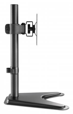 MANHATTAN Standfuß mit Monitorhalterung für ein Display Für einen LED/LCD-Monitor von 43,20cm (17") bis 68,60cm (27") und bis zu 7 kg, +/-10° neigbar, +/-45° schwenkbar, +/-90° redierbar, höhenverstellbar, black (462037)