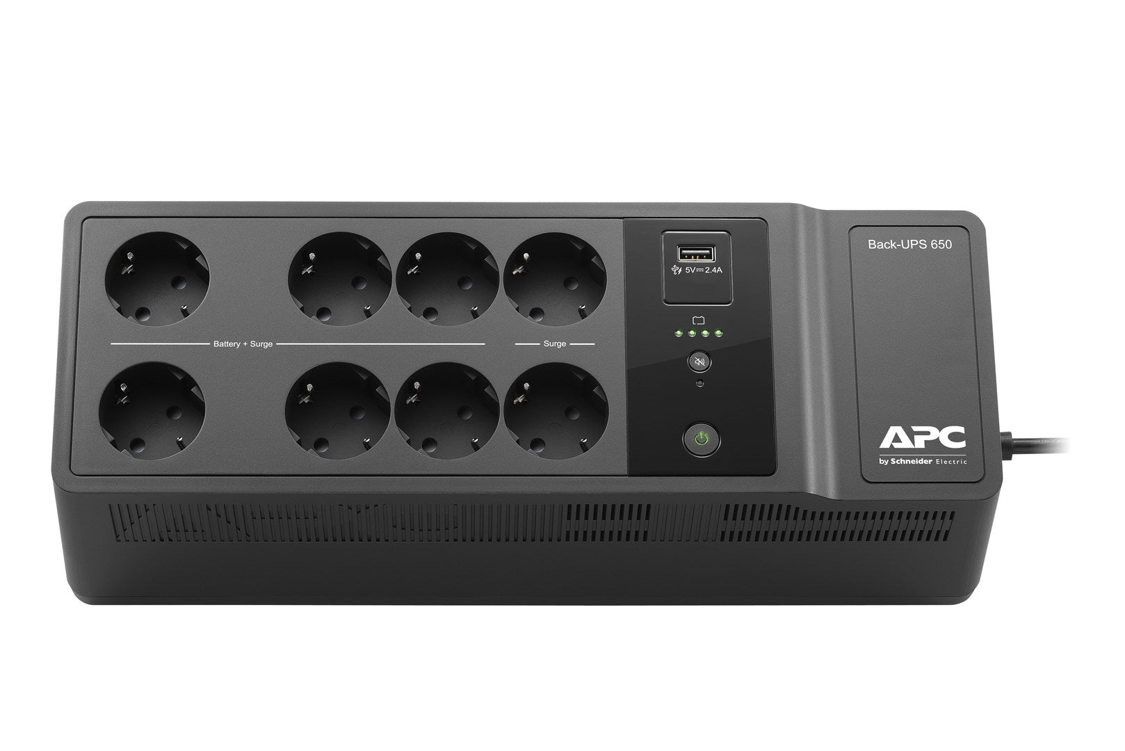 APC Back-UPS BE650G2 - USV - Wechselstrom 230 V - 400 Watt - 650 VA - Ausgangsanschlüsse: 8 - black (BE650G2-GR)
