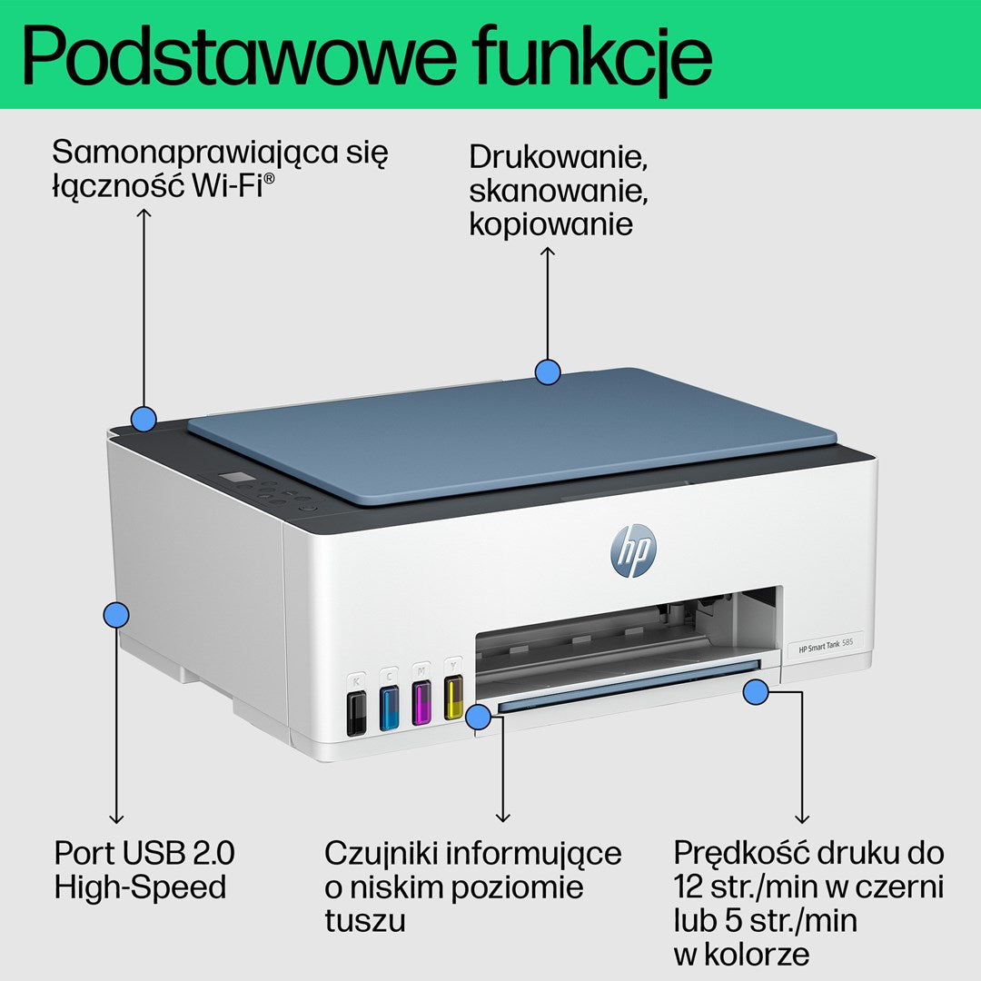 HP Smart Tank 585 All-in-One Printer | Model 1F3Y4A